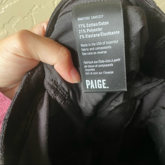 Paige High Rise Velvet Stirrup Jeans - Picture 10 of 11